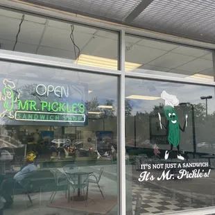 Who doesn't love a neon sign and pickle man?