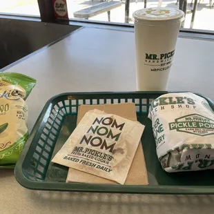 Half sandwich, best jalapeño kettle chips (IMO) &amp; fresh chocolate chip cookie - so gooood
