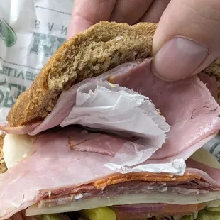 Paper sandwich anyone? The sandwich literally had paper as a filling. Didn't realize it was there until I was chewing chewing paper