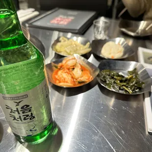 Soju and banchan