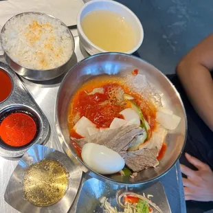 spicy cold buckwheat noodles (naengmyun)