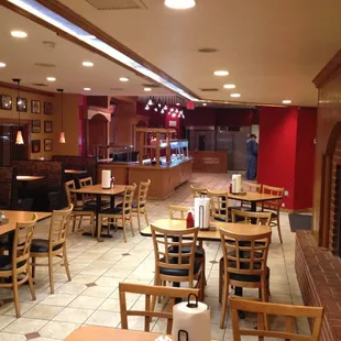 the inside of a restaurant