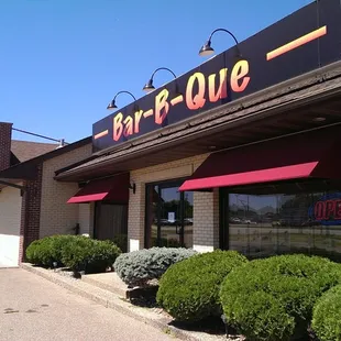 the front of the restaurant