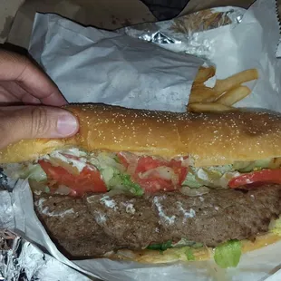 I definitely ordered a steak and cheese sub....