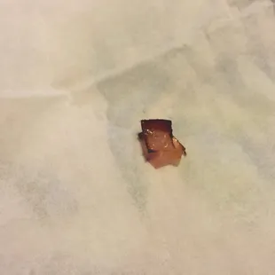 That's our Imported Ham and there was only 4 little pieces on the whole pizza! You couldn't even taste it!!