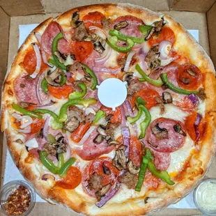 Delivery: Mr. Pizza Man Special Pizza.