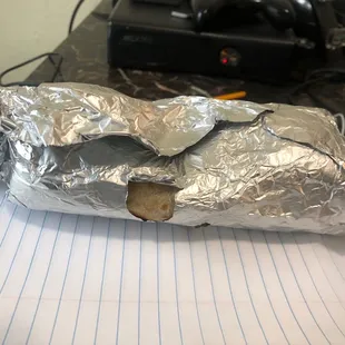 Burrito missing foil