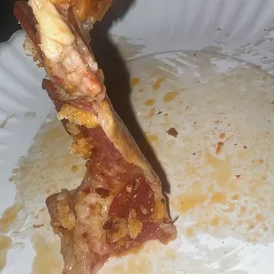 The thinnest, sauce soaked crust