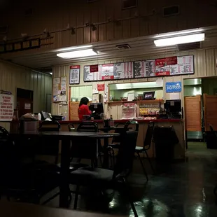 the interior of a restaurant