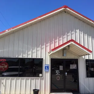 the front of a restaurant