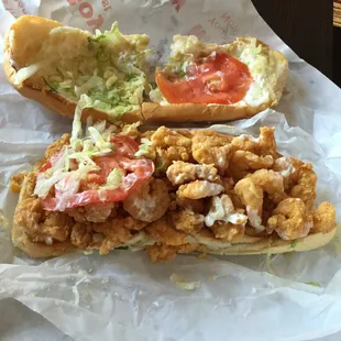 Shrimp Poboy - Look at all that shrimp!!!!