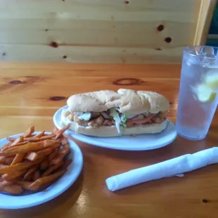 A shrimp  poboy! Yummy!