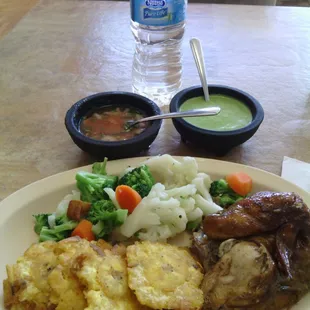 $6,25 the special Include soup 1/4 chicken and 2 sides Soooo  good