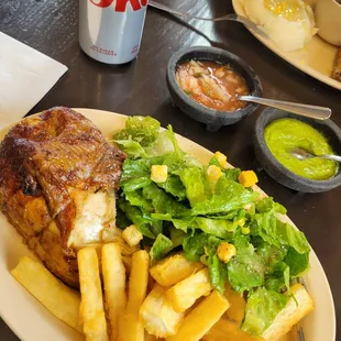 a plate of food on a table