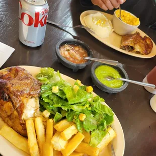 a plate of food on a table