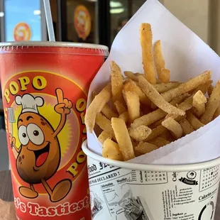 Large Combo Regular Fries. Sour Cream and Onion Flavore.