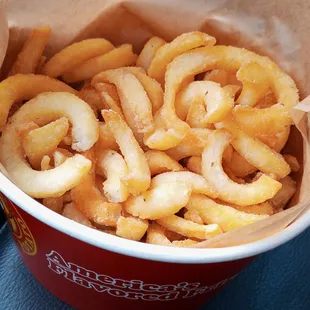 Twister fries with garlic parmesan.