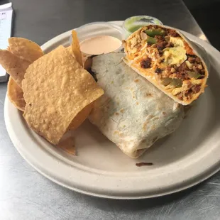 Isn&apos;t this perfect??? I love it! Breakfast Burrito.