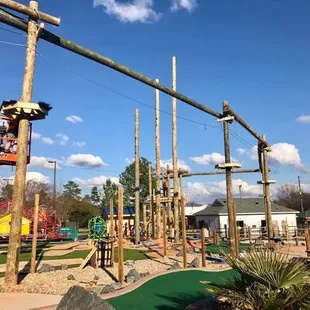 Aerial Ropes Course construction pictures
