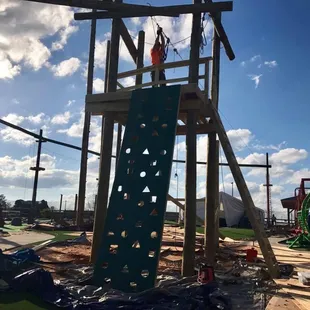 Aerial Ropes Course construction pictures