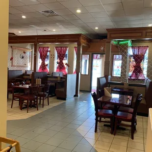 the dining area