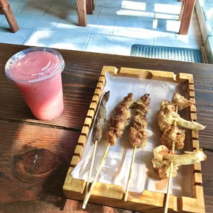 Beef Lamb Cauliflower Strawberry slush