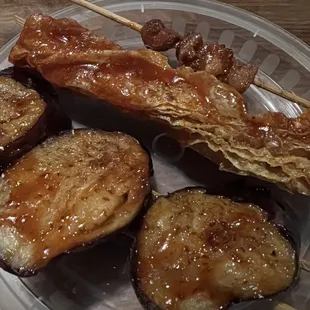 Eggplant, tofu skin