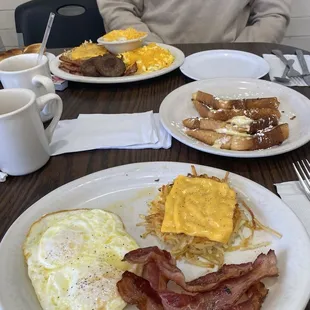 Brea Two Eggs with Breakfast Meat French Toast Regular Coffee Two Eggs with Hash Browns