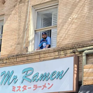 Fan in the upper level