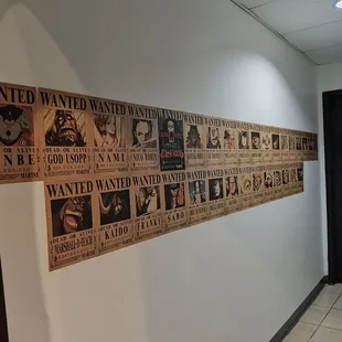 Hallway to bathrooms