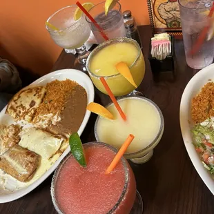 Margaritas and Pick 3 including quesadilla, chimichanga and beef burrito