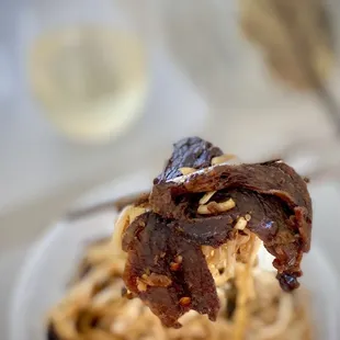 My new favorite!! Mala Beef (jerky) Rice Noodle!!