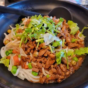 It was mala, it had numbing spice. J. Grandmas Dry Rice Noodle