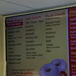 the menu
