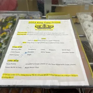the menu