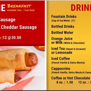 Breakfast Menu 5am 11am