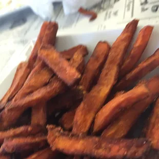 Sweet potato fries. Very large side order.