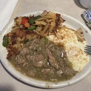 Chile Verde and Eggs