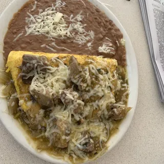Chile Verde and Jack Cheese Omelette
