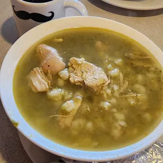 Homemade GREEN CHICKEN POZOLE **SERVED 7 DAYS A WEEK**