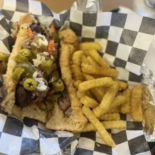 Beef and Sausage Combo A little too soggy for me but still tasty