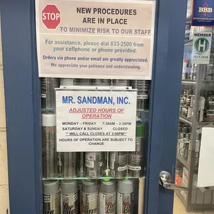 NEW hours of operation