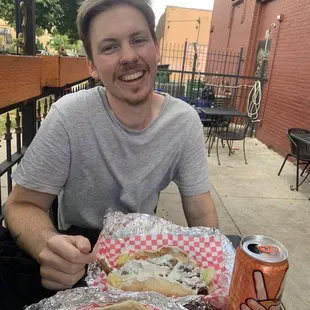 2 Lamb Gyro and 1 peach ice tea