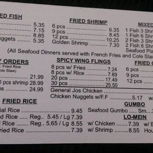 Mr.Seafood Menu in Rosenberg Texas 2813423929