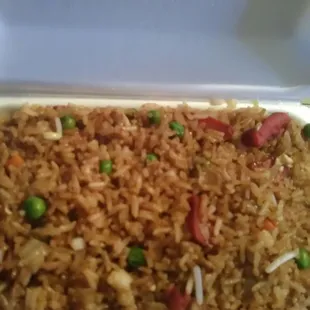 Pork fried rice. I really didn&apos;t like it.