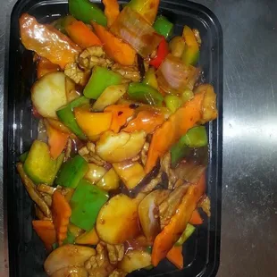 a container of mixed vegetables