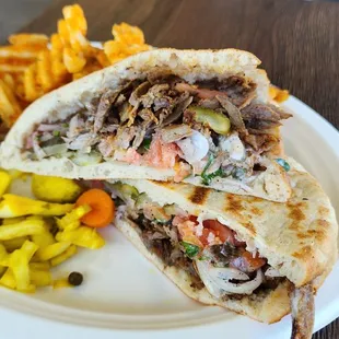 Beef Shawarma Pita Combo