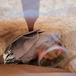 To go order in the bag.