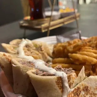 a plate of food on a table