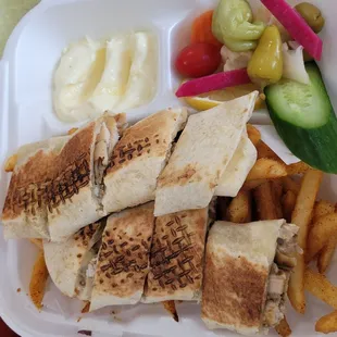 Chicken shawarma combo